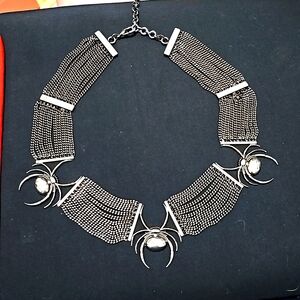Rare Céle & Clio Sterling Silver Spiderweb Necklace
